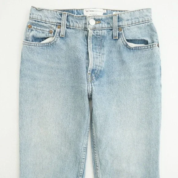 Re/Done Light Blue The Crawford Straight Leg Jeans - Picture 2 of 11